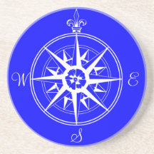 Compass Rose Drink Coaster