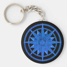 Compass Rose Key Chain