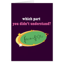 Complex Math Equation Greeting Card