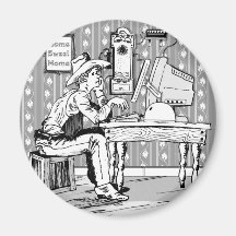 Computer Cowboy Refrigerator Magnets
