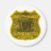 Computer Engineer Caffeine Addiction League Refrigerator Magnet