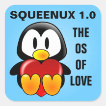 Computer Geek Valentine: Operating System for Love Square Sticker