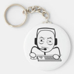 Computer Nerd Internet Meme Rage Face Keychains