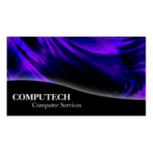 Computer Services Programmer Blue Business Card