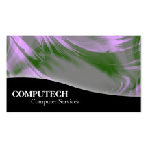 Computer Services Programmer Green Business Card