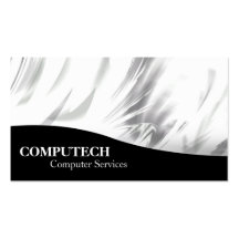 Computer Services Programmer White Business Card