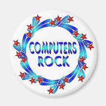 Computers Rock Fun Magnets