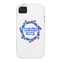 Computers Rock Fun Vibe iPhone 4 Covers