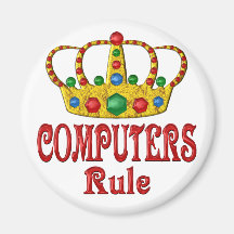 COMPUTERS Rule Refrigerator Magnet