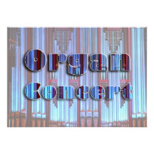 Concert invitation - blue pipes