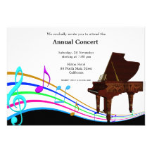 Concert Music Custom Invitation