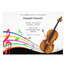 Concert Music Personalized Invite