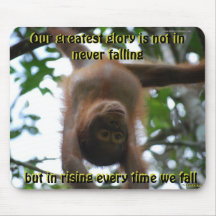 Confucius Quote Greatest Glory Mouse Pads