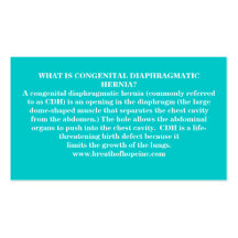 Congenital Diaphragmatic Hernia Awareness Cards Business Card Template