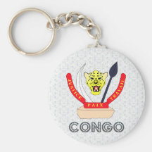 Congo Coat of Arms Keychains