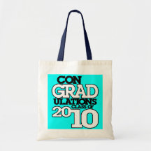 conGradulations Blue Tote Bag
