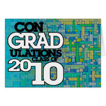 conGRADulations Class Of 2010 Blue Pattern Card
