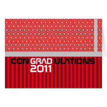 Congradulations Class Of 2011 Card Red