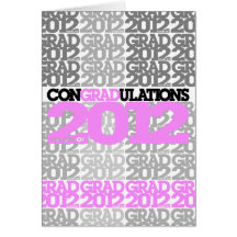 conGRADulations Class of 2012 Pink Card