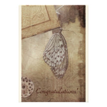 Congratulations butterfly card personalized invite