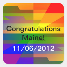 "Congratulations Maine 2012?" Sticker