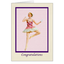 Congratulations on Ballet Dance Recital Card