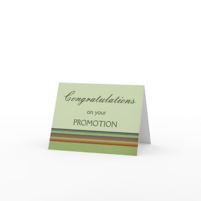 Congratulation Promotion Card