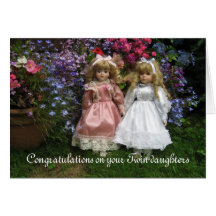 Congratulations on your twin daughters card