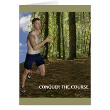 Conquer The Course Cross Country Running Card