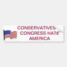 CONS IN AMERICA BUMPER STICKER