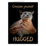Consider yourself hugged greeting cards