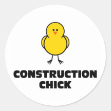 Construction Chick Stickers