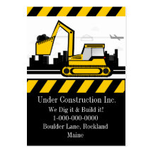 Construction Company Business Card