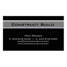 Construction Contractor Metal Business Card 10