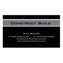 Construction Contractor Metal Business Card 10