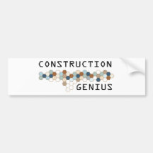 Construction Genius Bumper Stickers