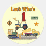 Construction Vehicles 1st Birthday Tshirts Stickers