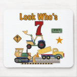 Construction Vehicles 7th Birthday Mouse Pads