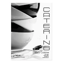 contemporary catering service business card
