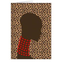 Contemporary greeting cards African woman art