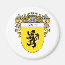 Conti Coat of Arms (Mantled) Fridge Magnet