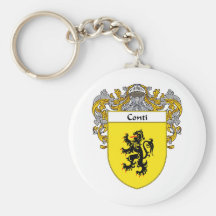 Conti Coat of Arms (Mantled) Key Chains