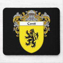 Conti Coat of Arms (Mantled) Mousepad