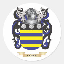 Conti Coat of Arms Round Stickers