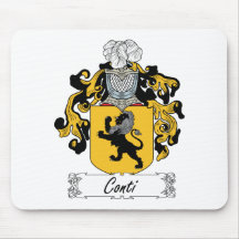 Conti Family Crest Mouse Pads
