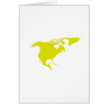 Continent of North America Card