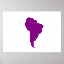 Continent of South America Poster