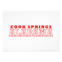 Cook Springs, Alabama City Design Personalized Announcement