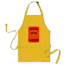 "Cook-with-Love" mandala apron