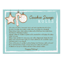 Cookie Swap Instruction Card - Custom Design Announcements